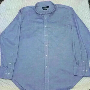 Blue dress shirt Lauren by Ralph Lauren sz 17 dress shirt office business casual
